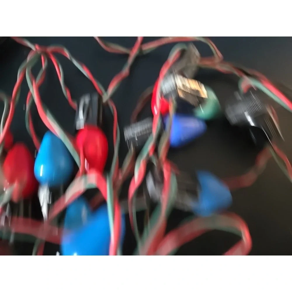 Vintage Antique‎ Light Strands Christmas Lights Green/red Wire